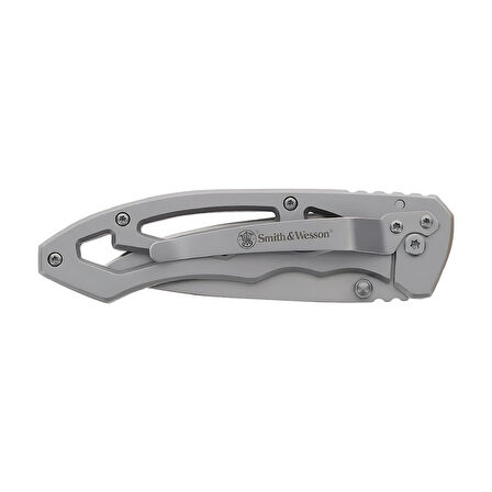 Smith Wesson® Drop Point Silver Skeletonized Çakı CK400CP
