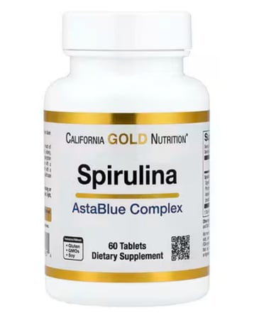 Spirulina,  Astablue Complex Blend, 60 Tablets - Usa Menşei -Antioksidan Ve Günlük Besin Desteği