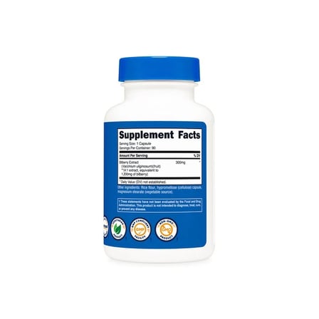 Nutricost Bilberry 1200 mg Ekstresi 90 Kapsül Yaban Mersini Takviye Edici Gıda
