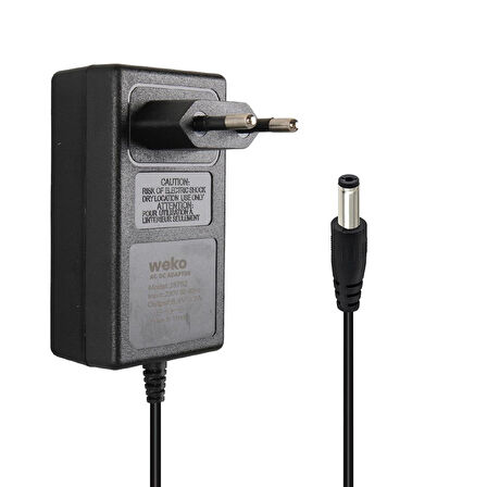 Weko 8.4 Volt 2 Amper 5.5x2.5mm Uçlu Priz Tip Kırmızı Yeşil Ledli Yerli Üretim Akü Şarj Adaptörü Cihazı
