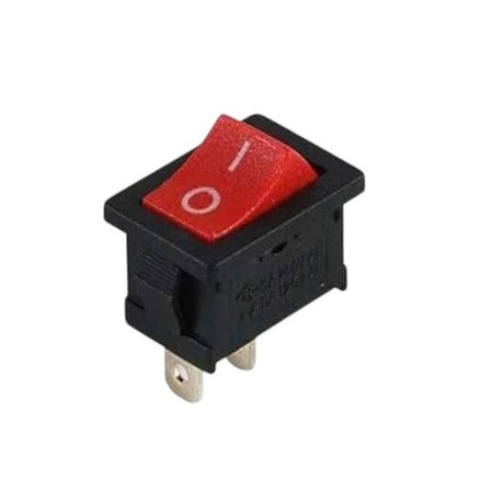 Powermaster IC-125B-1 Mini Kırmızı Işıksız ON-OFF Anahtar (10 Adet)