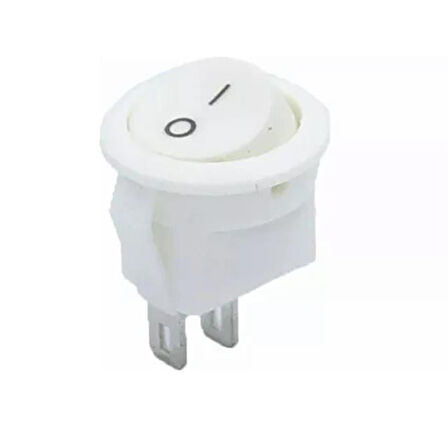 Mini Yuvarlak Işıksız ON-OFF Beyaz Anahtar IC-134E