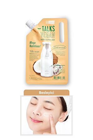 Besleyici&Aydınlatıcı Vegan Uyku Maskesi10g Talks Vegan Squeeze Pocket Sleeping Mask Mega Nutritious