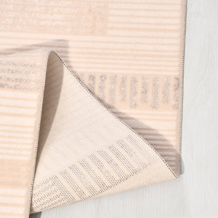 Rüya Ekru Bej Oturma Odası Salon Mutfak Koridor Robot Süpürge Uyumlu Kolay Temizlenebilir Halı