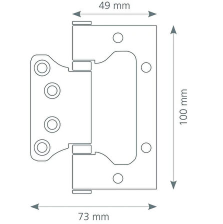 Canex Paslanmaz Menteşe Yönsüz 2.2m