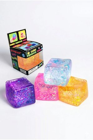 Nice Cube Squishy Simli Stres Oyuncağı Süper Yumuşak Kare Sukuşi Simli Rastgele Renk Gönderilir