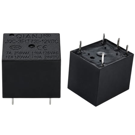 12 Volt 10 Amper DC Tek Kontak 5 Pinli Küp Röle JQC-3F(T73)