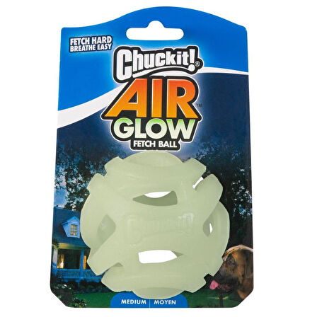 Chuckit! Max Glow Air Fetch Gece Parlayan Köpek Oyun Topu Orta Boy 6.5 Cm