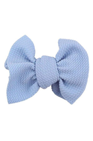 Fiyonklu Elastik Saç Klips Toka Her Yaşa Uygun - Saç Aksesuarları Mavi