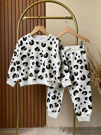 Cg Kids Leopar Desenli  Kız Çocuk Eşofman Takımı