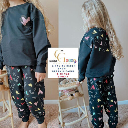 Cg Kids Leopar Desenli  Kız Çocuk Eşofman Takımı