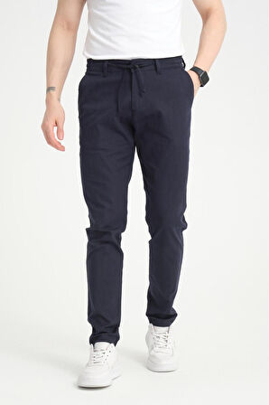 LASTİKLİ BAĞCIKLI FERMUARLIPAMUK ERKEK PANTOLON