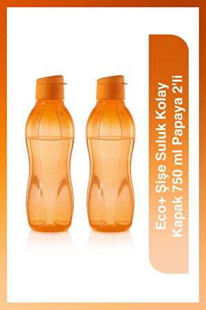 Eco Şişe Kolay Kapak Suluk ve Matara Papaya 2'li 750ml