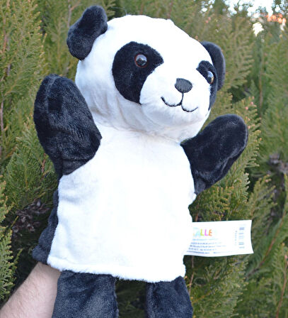 Peluş El Kuklası Hayvanlar 30 Cm Panda El Kuklası