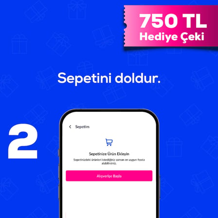 9-16 Kasım'de Geçerli 750 TL Hediye Çeki 