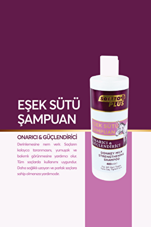 SOFTTO PLUS EŞEK SÜTÜ ŞAMPUAN - ONARICI GÜÇLENDİRİCİ - 400 ML