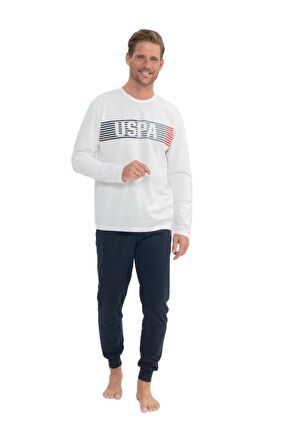 U.S. Polo Assn. Erkek Yuvarlak Yaka Göğüs Baskılı Pijama Takımı