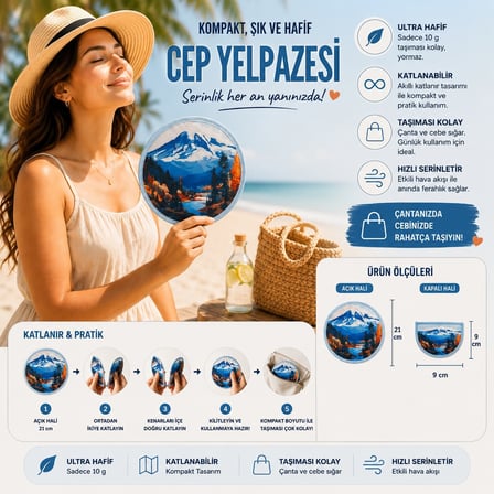 Bakgelal Katlanabilir Cep Yelpazesi – 21 Cm Kılıflı Kore Yelpazesi | Ultra Hafif, Katlanabilir, 10 Farklı Desen Seçeneği | Plaj, Seyahat, Festival Ve Günlük Kullanım İ̇Çin
