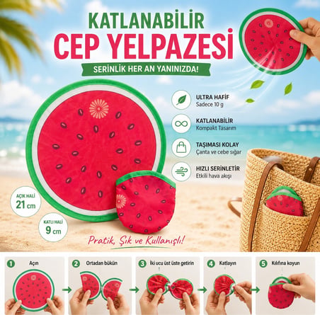 Bakgelal Katlanabilir Cep Yelpazesi – 21 Cm Kılıflı Kore Yelpazesi | Ultra Hafif, Katlanabilir, 10 Farklı Desen Seçeneği | Plaj, Seyahat, Festival Ve Günlük Kullanım İ̇Çin