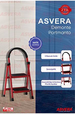 Safir Serisi – Patika 2’li Ev Tipi Katlanır Merdiven | Hafif, Kaymaz, Dayanıklı Tasarım