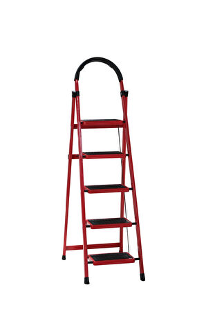 Yakut Serisi – Patika 5 Basamaklı Katlanır Merdiven | Depo, Bahçe ve Ev için Güvenli