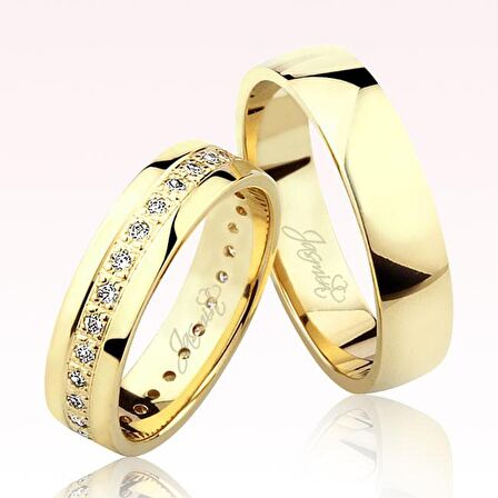 Taşlı Altın Alyans 0301-2