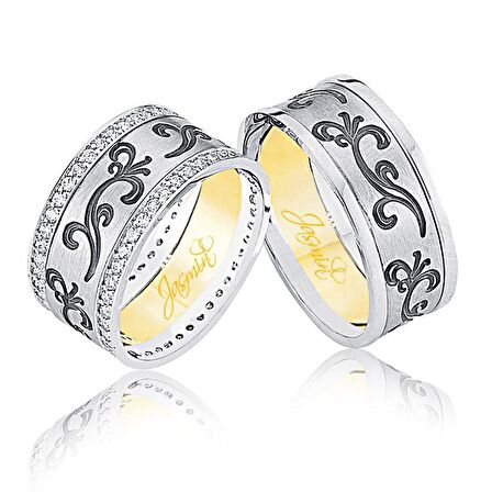 Harem Altın Desenli Altın Alyans 0301-3