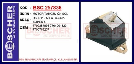 NEIMAN MOTOR TAKOZUR 9-R11-R21 GTS-EXP-SUPER 5   ÖN SOL