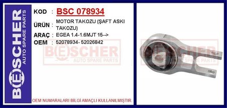 NEIMAN MOTOR TAKOZU (ŞAFT ASKI TAKOZU) EGEA 1.4-1.6MJT 15-->