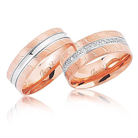 İki Renk Altın Alyans 0302-3