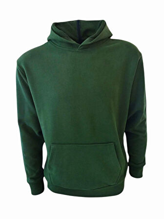 Kapüşonlu Sweatshirt - Yeşil