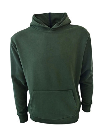 Kapüşonlu Sweatshirt - Haki