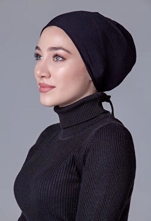 Siyah Likralı Kaymayan ( Kaymaz ) Bone