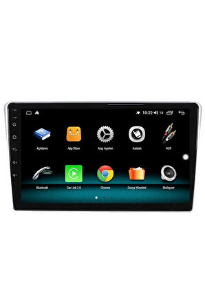 TOYOTA AURİS ANDROİD 10 MULTİMEDYA CARPLAY 2GB RAM + 32GB HDD NAVİGASYON EKRAN