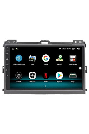 TOYOTA LAND CRUİSER PRADO ANDROİD 10 MULTİMEDYA CARPLAY 2GB RAM + 32GB HDD NAVİGASYON EKRAN