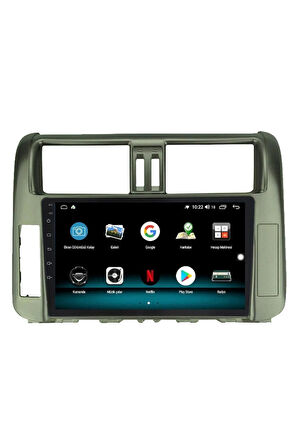 TOYOTA LAND CRUİSER PRADO ANDROİD 10 MULTİMEDYA CARPLAY 2GB RAM + 32GB HDD NAVİGASYON EKRAN