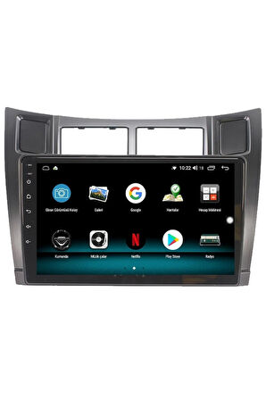 TOYOTA YARİS ANDROİD 10 MULTİMEDYA CARPLAY 2GB RAM + 32GB HDD NAVİGASYON EKRAN
