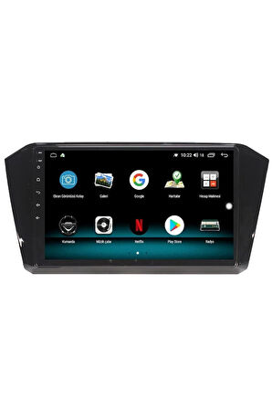 VW PASSAT B8 ANDROİD 10 MULTİMEDYA CARPLAY 2GB RAM + 32GB HDD NAVİGASYON EKRAN
