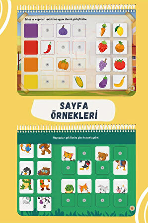 Bunbaza Tak-çıkar 2 Li Set Aktivite Kitabım 15-24 Ay 80 Adet Cırt Ve Çiftlik Hayatı 70 Adet Cırtlı