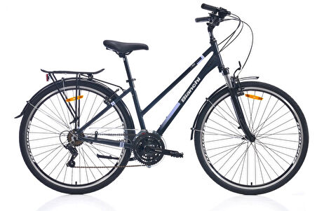 Bianchi T0016-L 28 Jant V Fren Trekking Bisiklet (Koyu Gri-Celeste)