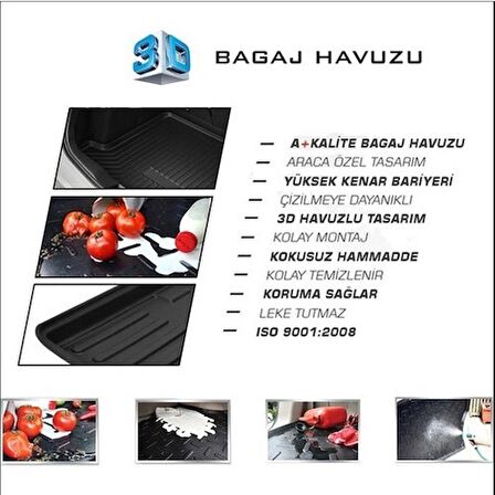 Rizline Mercedes E Serisi W210 1996-2001 3D Bagaj Havuzu