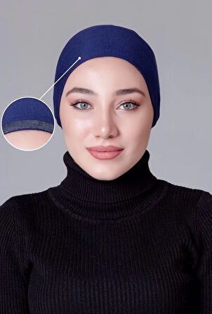 Lacivert Likralı Kaymayan Bone