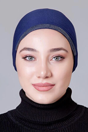 Lacivert Likralı Kaymayan Bone