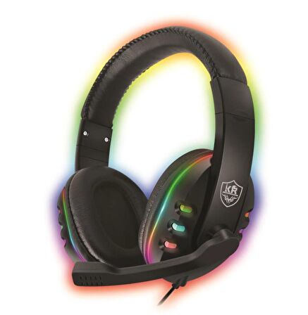 KR-GM104 RGB Işıklı Mikrofonlu Oyuncu Kulaklığı