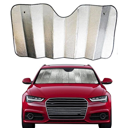caselka® 120*55 cm Ambalajlı Vantuzlu Araç İçi Ön Cam Perdesi Katlanabilir Güneşlik