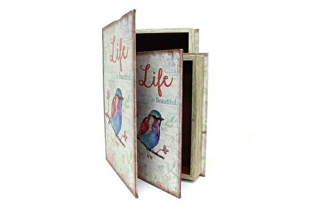 Kutu Kitap Life 2'li Set Dekoratif Hediyelik