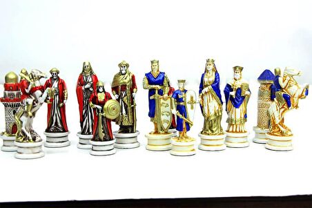 Himarry Satranç Taşı Polyester Ortaboy Selçuklu Haçlı Dekoratif Hediyelik