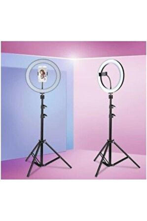 Selfie Led Işık 10inç Youtube,Makyaj,Kuaför 26cm-2m Stand