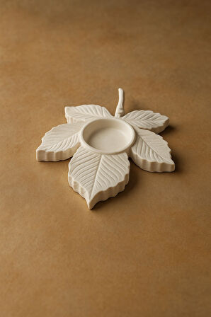 Yaprak Model Tealight Mumluk  3 Adet