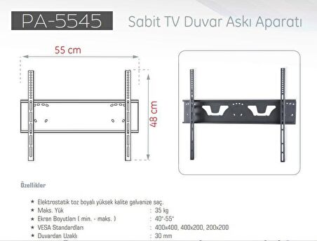 ULTİMATE T-5545 40'-55' Tv Askı Aparatı